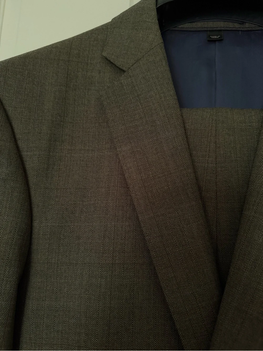 J. Crew Men's Ludlow Green/Grey Plaid Suit